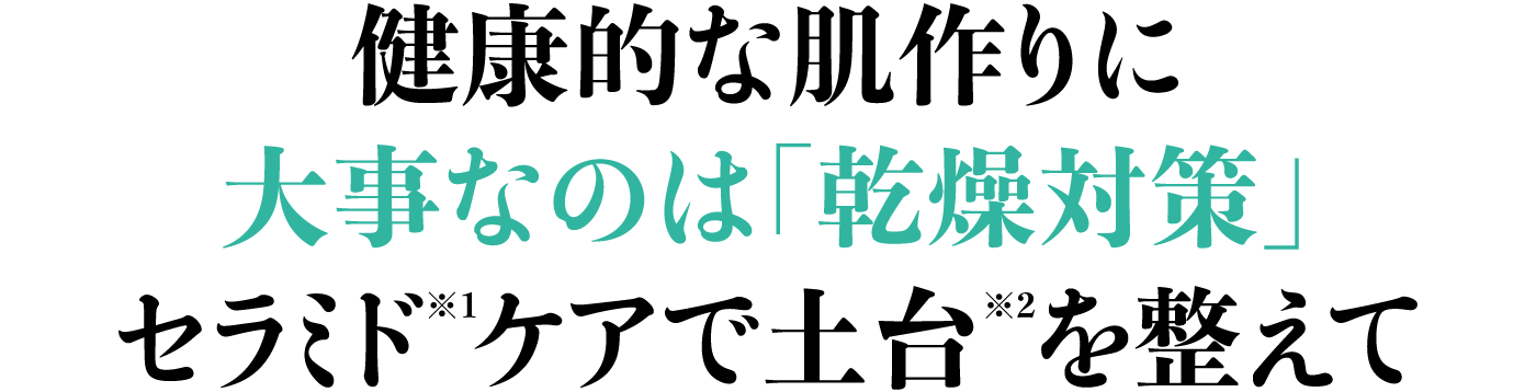 健康的な肌作りに大事なのは「乾燥対策」セラミド※1ケアで土台※2を整えて