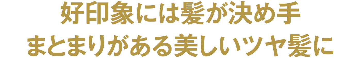 好印象には髪が決め手まとまりがある美しいツヤ髪に